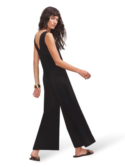 Ro&zo Sleeveless Jersey V Neck Jumpsuit In Brown