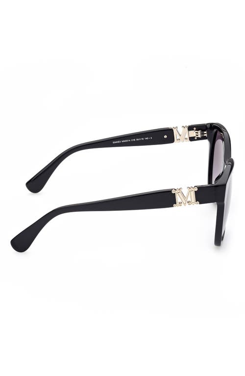 Max Mara Butterfly 56mm Gradient Cat Eye Sunglasses In Black