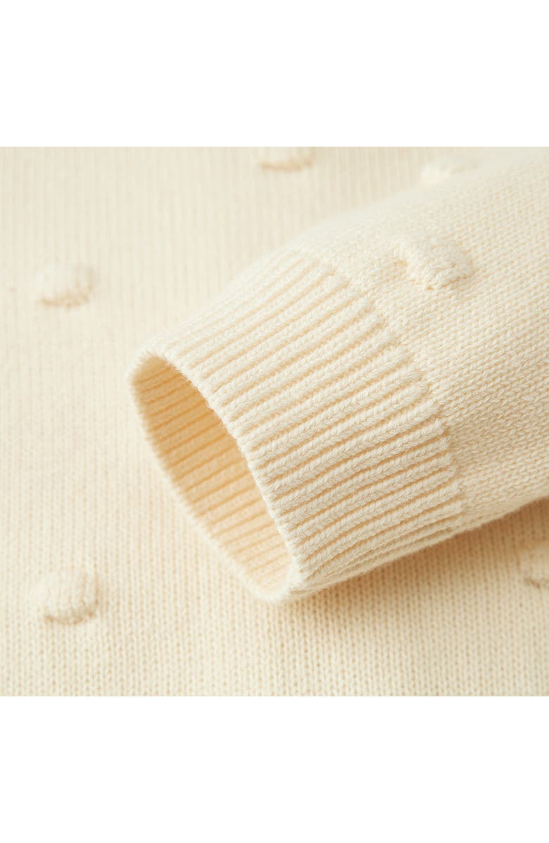 Milkbarn Knit Popcorn Cardigan, Alternate, color, Snow