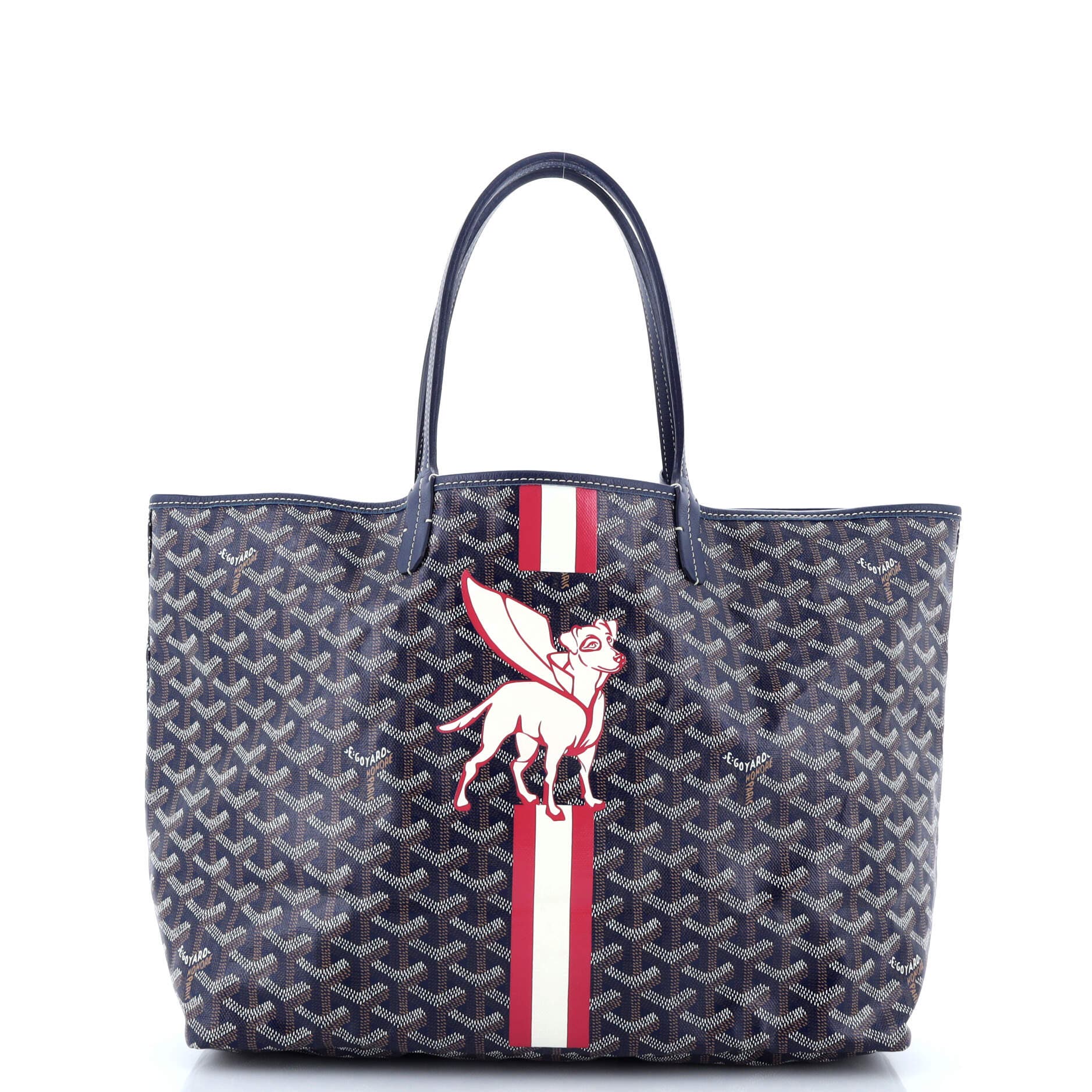 Pre-Owned Goyard Saint Louis Tote Printed Coated Canvas PM, Main, color, 