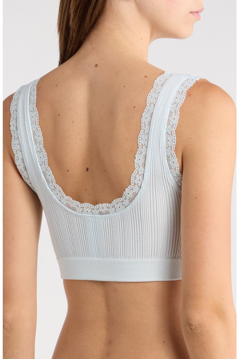 Ruched Longline Bralette, Alternate, color, DELICATE BLUE