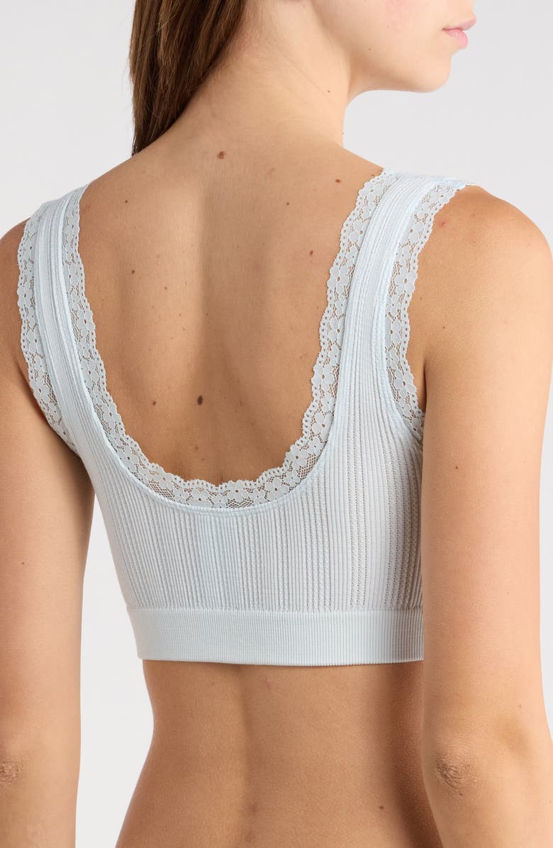 Florence by Mills Ruched Longline Bralette, Alternate, color, Delicate Blue