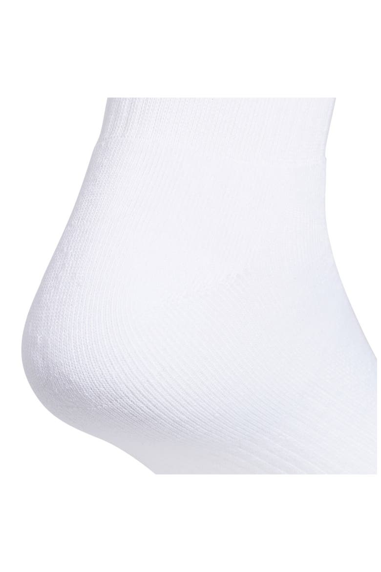 6-Pack Trefoil Performance Quarter Crew Socks, Alternate, color, WHITE