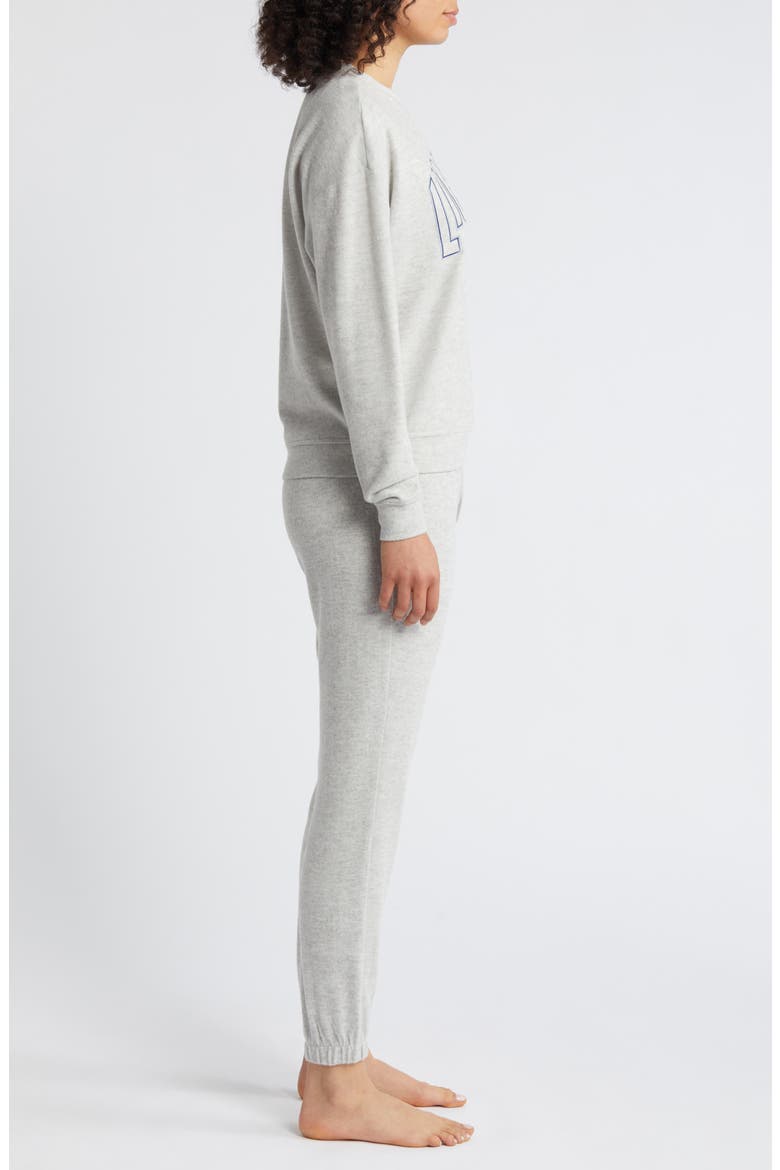 Women's WEAR by Erin Andrews Heather Gray Tampa Bay Lightning Knit Long Sleeve Tri-Blend T-Shirt & Pants Sleep Set, Alternate, color, Heather Gray