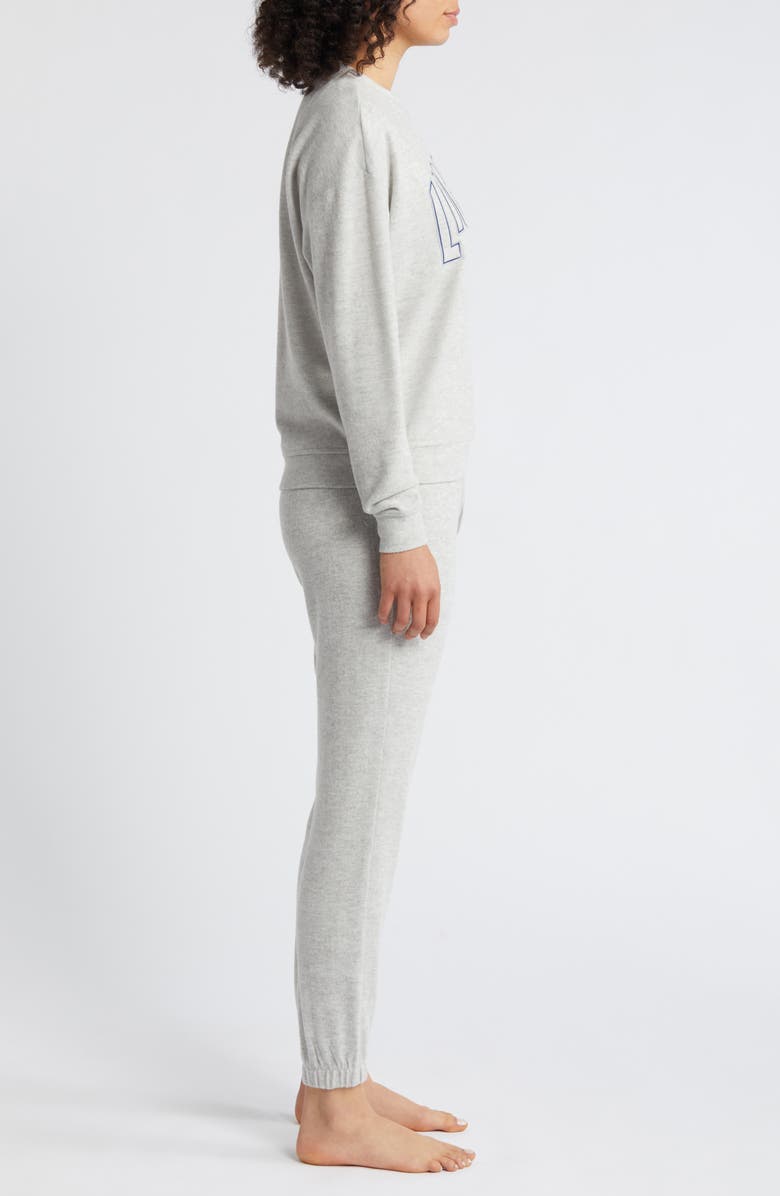 WEAR by Erin Andrews Women's WEAR by Erin Andrews Heather Gray Tampa Bay Lightning Knit Long Sleeve Tri-Blend T-Shirt & Pants Sleep Set, Alternate, color, Heather Gray