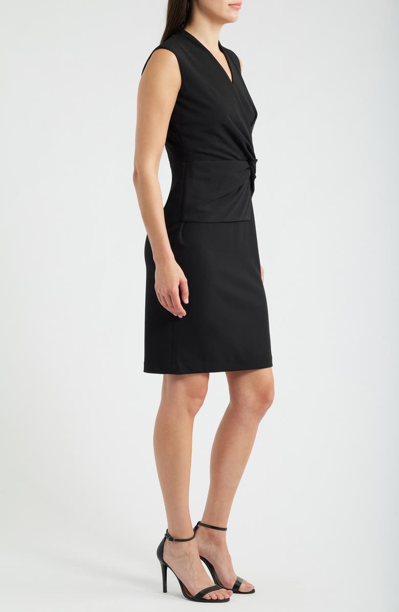 Anne Klein Twist Front Sheath Dress, Alternate, color, Anne Black