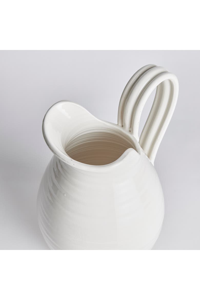 Modena Decorative Vase Pitcher, Alternate, color, White