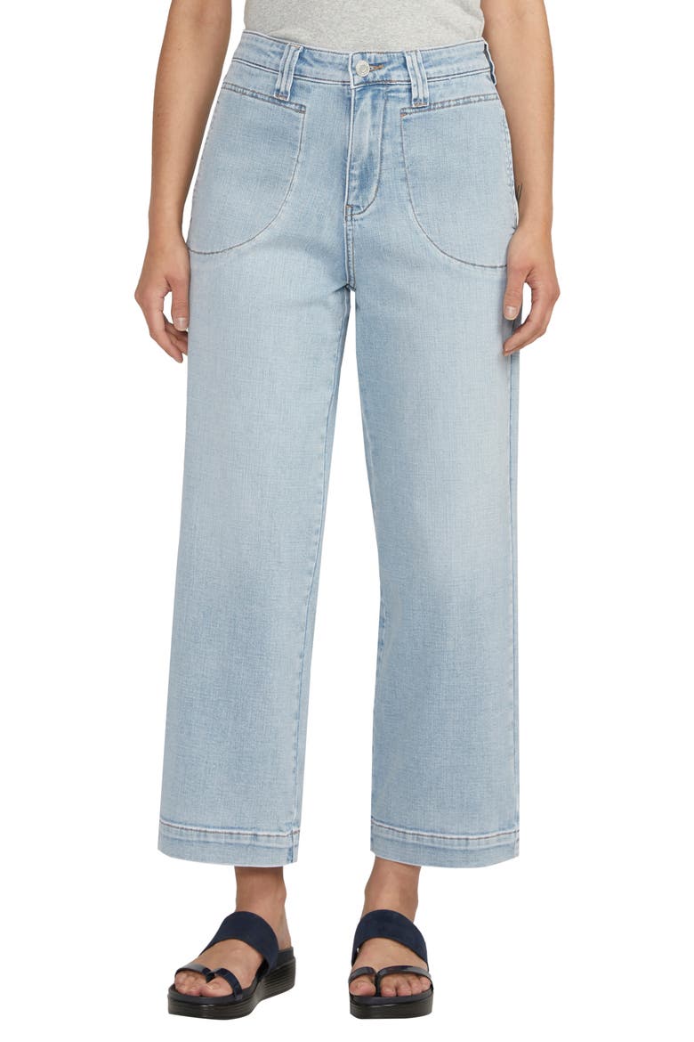 Sophia High Waist Ankle Wide Leg Jeans, Main, color, SURF SPRAY BLUE