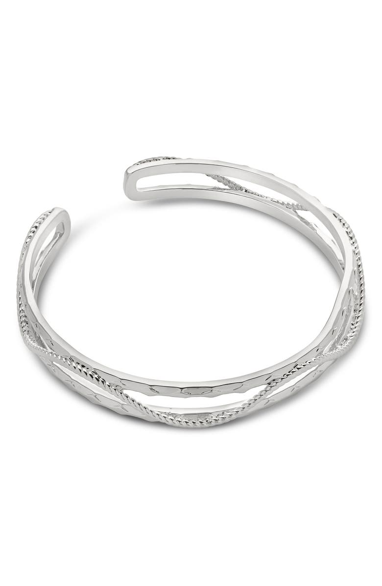 Sterling Forever Fallon Cuff Bracelet, Alternate, color, 