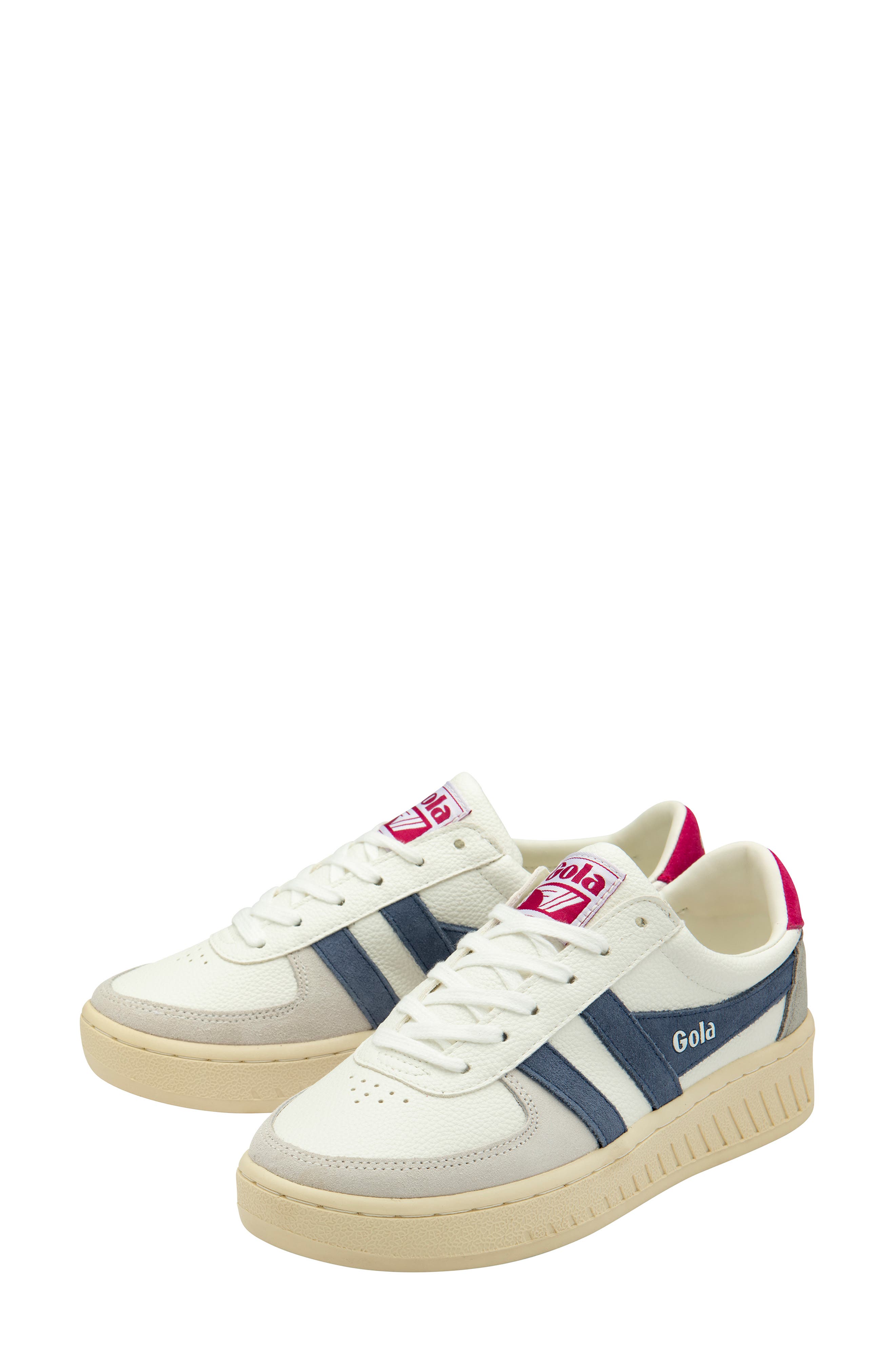 Gola Classics Grandslam Trident Sneaker, Alternate, color, White/Moonlight/Fuchsia