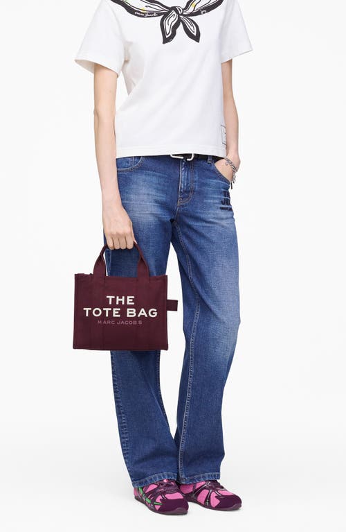 Marc Jacobs Borsa A Mano The Canvas Small Tote Bag Dark Plum In Purple