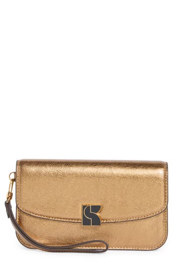 Kate Spade New York Dakota Crinkle Metallic Wallet In Gold