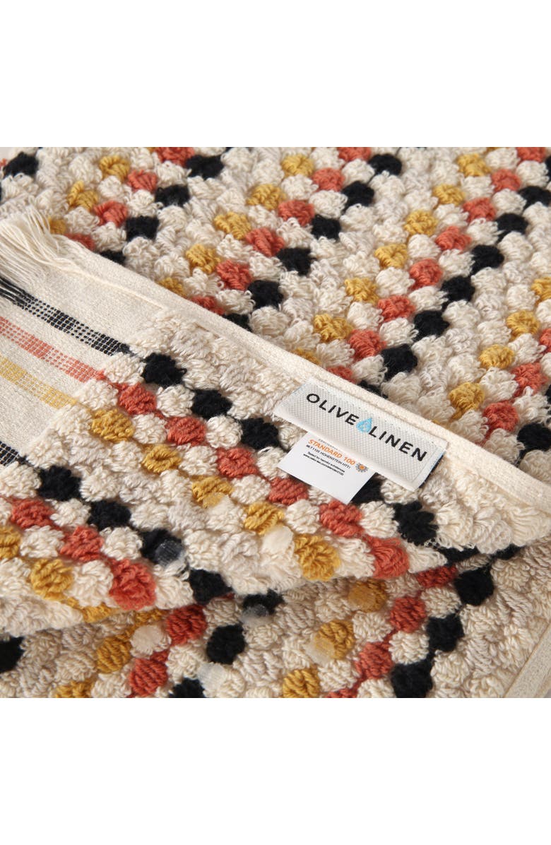 Olive & Linen Dots Bath Mat, Alternate, color, Rainbow