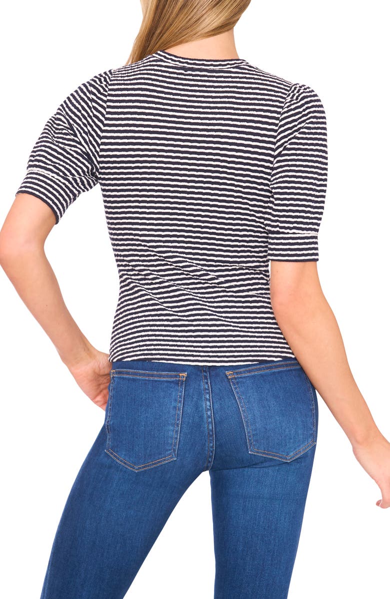 Halogen<sup>®</sup> Stripe Puff Sleeve T-Shirt, Alternate, color, Baritone Blue