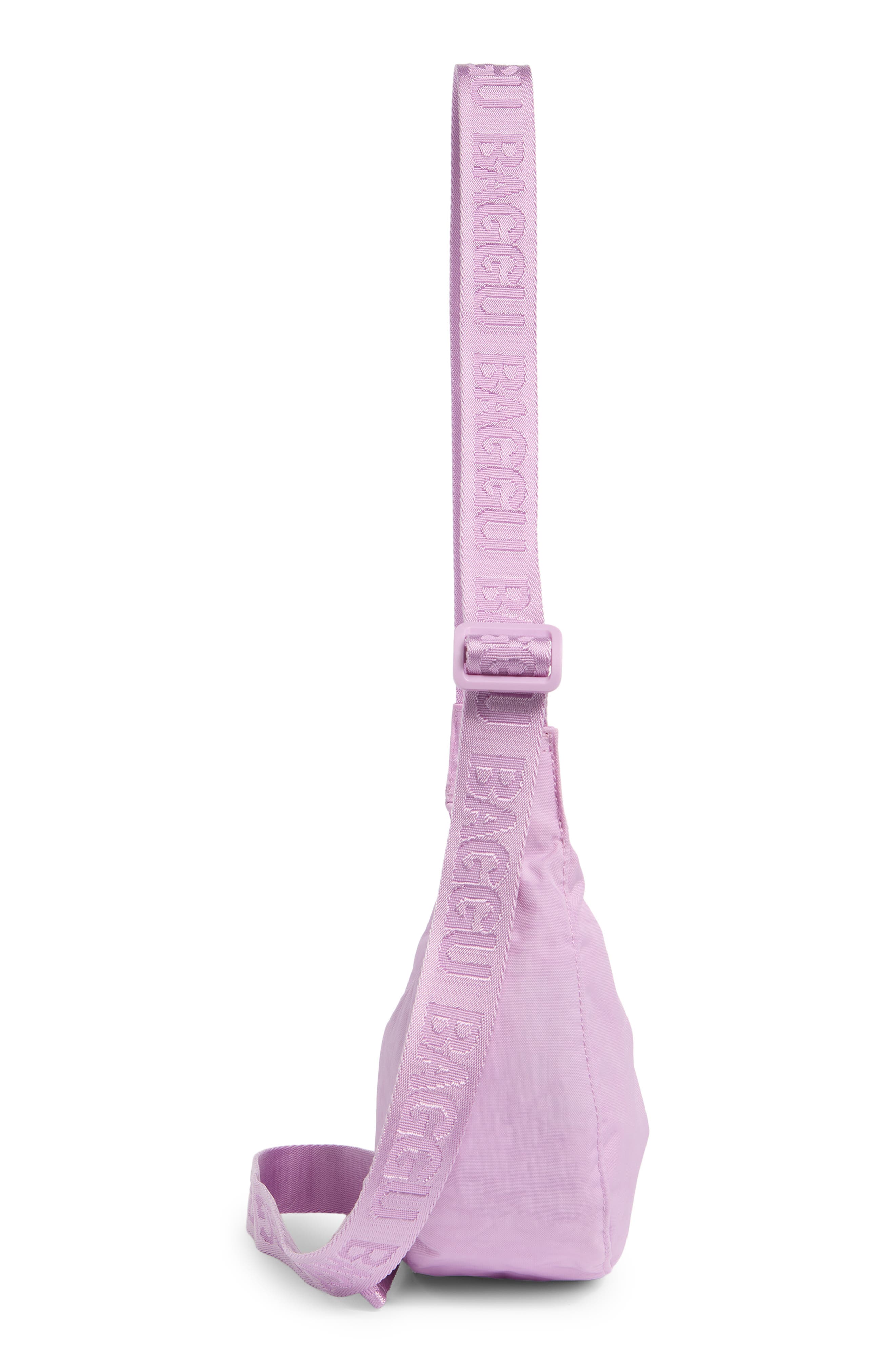 Baggu Small Recycled Nylon Crescent Bag, Alternate, color, Peony