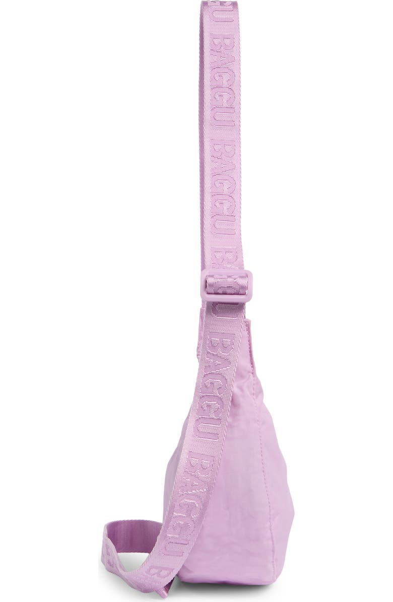 Baggu Small Recycled Nylon Crescent Bag, Alternate, color, Peony