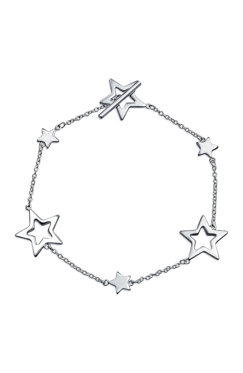 BLING JEWELRY Sterling Silver Superstar Bracelet, Main, color, Silver