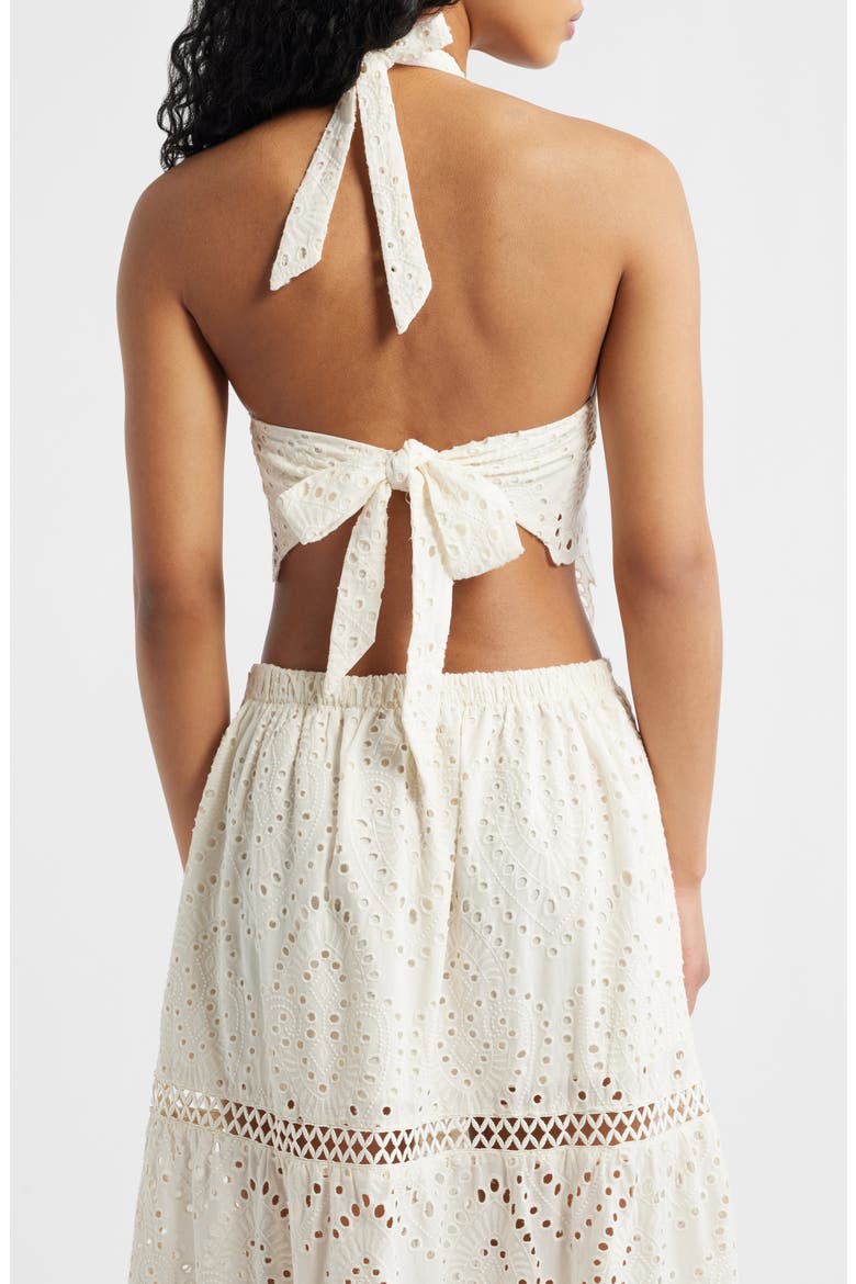 Cotton Eyelet Top, Alternate, color, EGRET