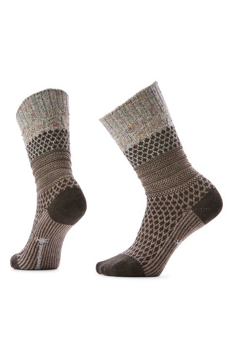 Everyday Cozy Polka Dot Merino Wool Blend Crew Socks