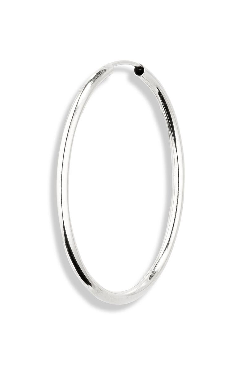 Bony Levy Essentials 14K Gold Thin Hoop Earrings, Alternate, color, White Gold