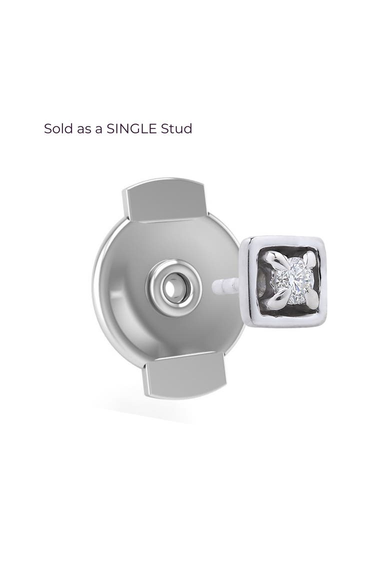 Edgy Back-Off Stud, Main, color, Silver