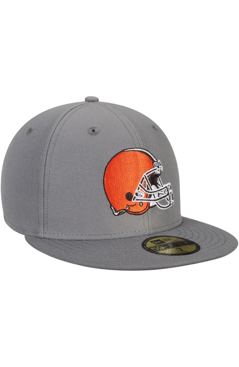 New Era Men's New Era Graphite Cleveland Browns Storm 59FIFTY Fitted Hat, Alternate, color, 