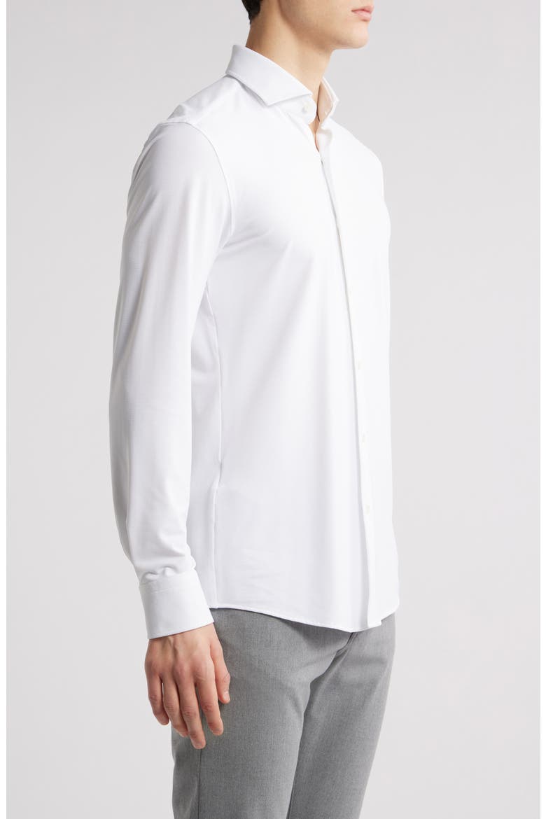 Hank Kent Slim Fit Performance Stretch Dress Shirt, Alternate, color, WHITE