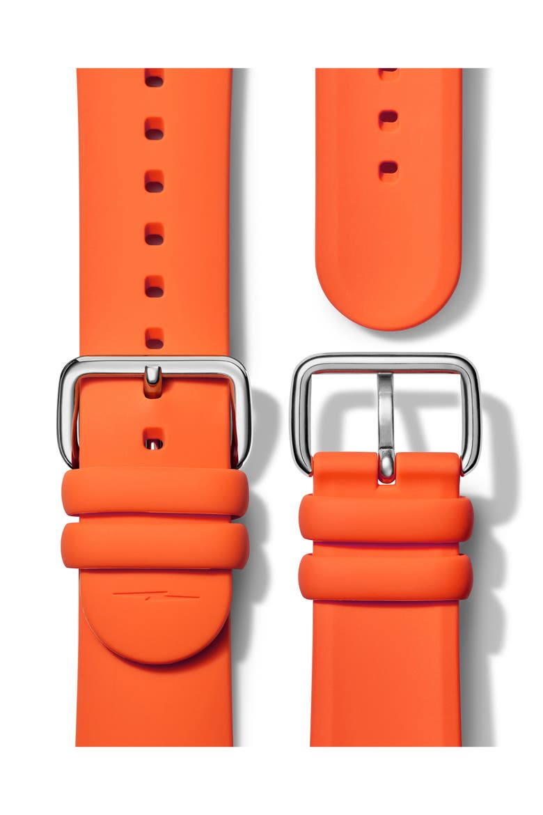 Detrola The Free Skate Silicone Strap Watch, 43mm, Alternate, color, CERULEAN BLUE