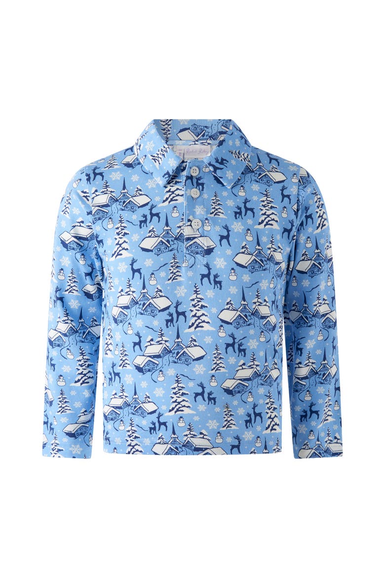 Snow Chalet Polo, Main, color, Blue