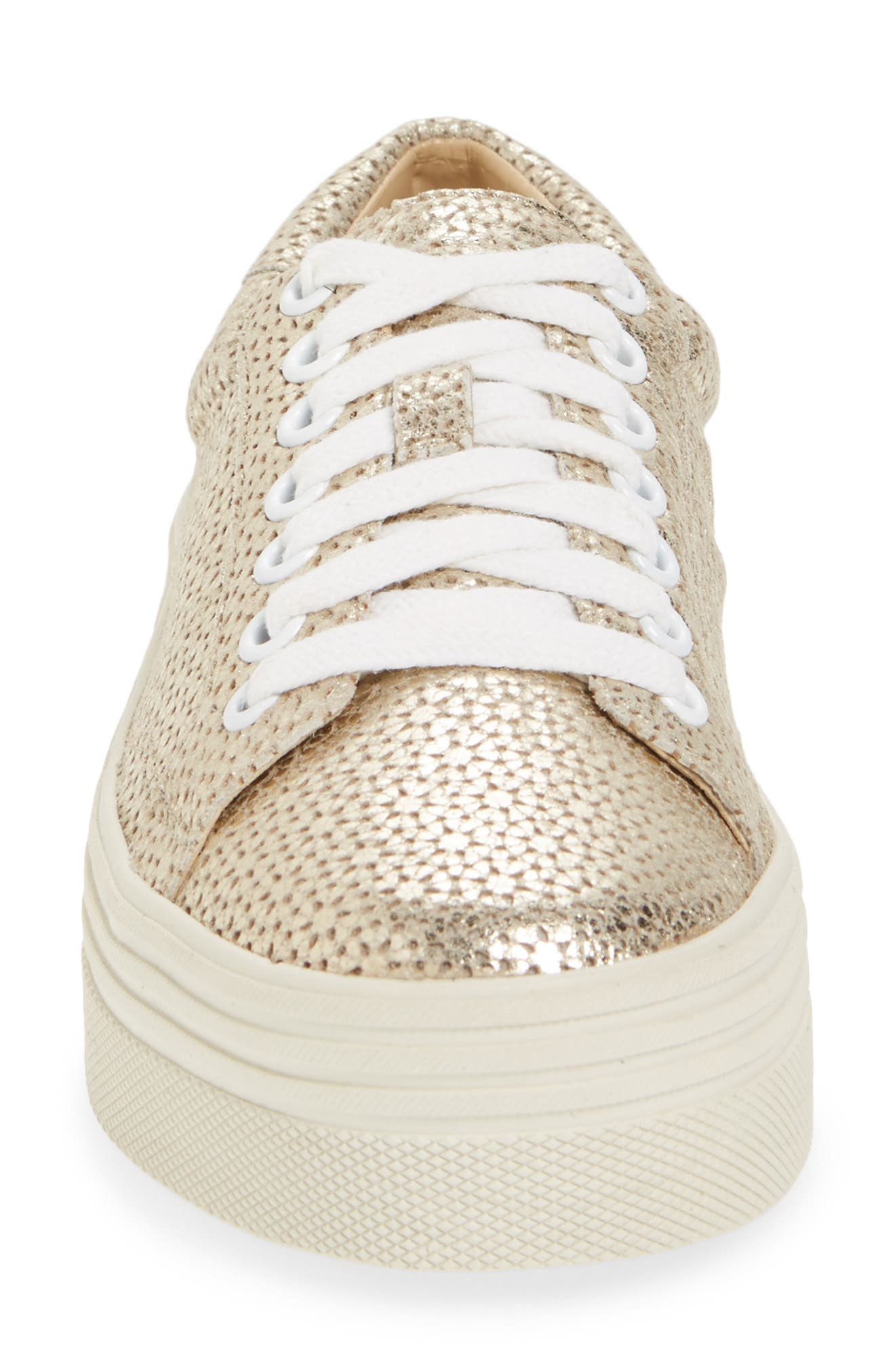Emmy Platform Sneaker, Alternate, color, GOLD LEATHER