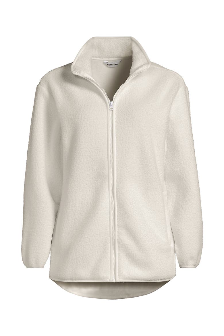 Cozy High Pile Full Zip Fleece Jacket, Alternate, color, Ivory