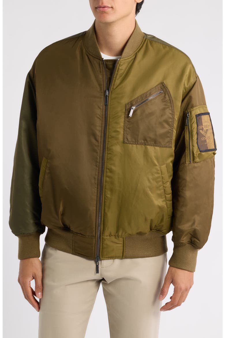 Bomber Jacket, Alternate, color, GREEN