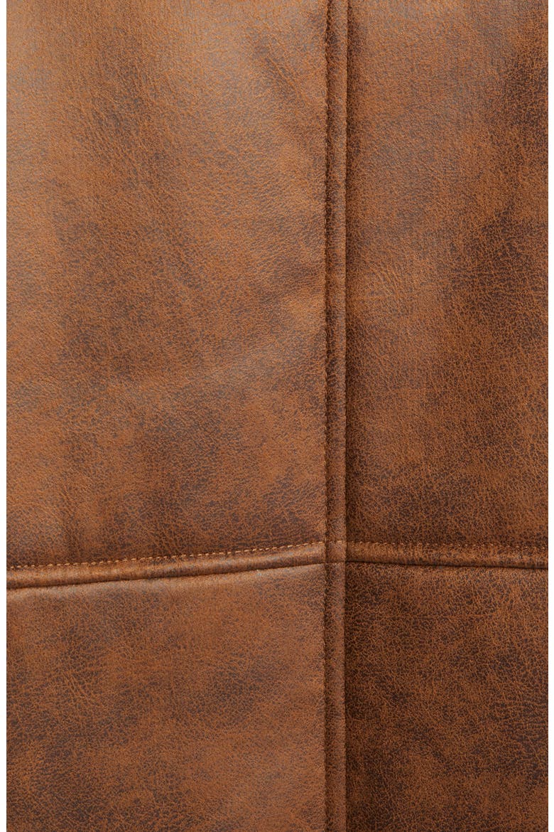Notch Collar Faux Shearling Coat, Alternate, color, BROWN/ SESAME