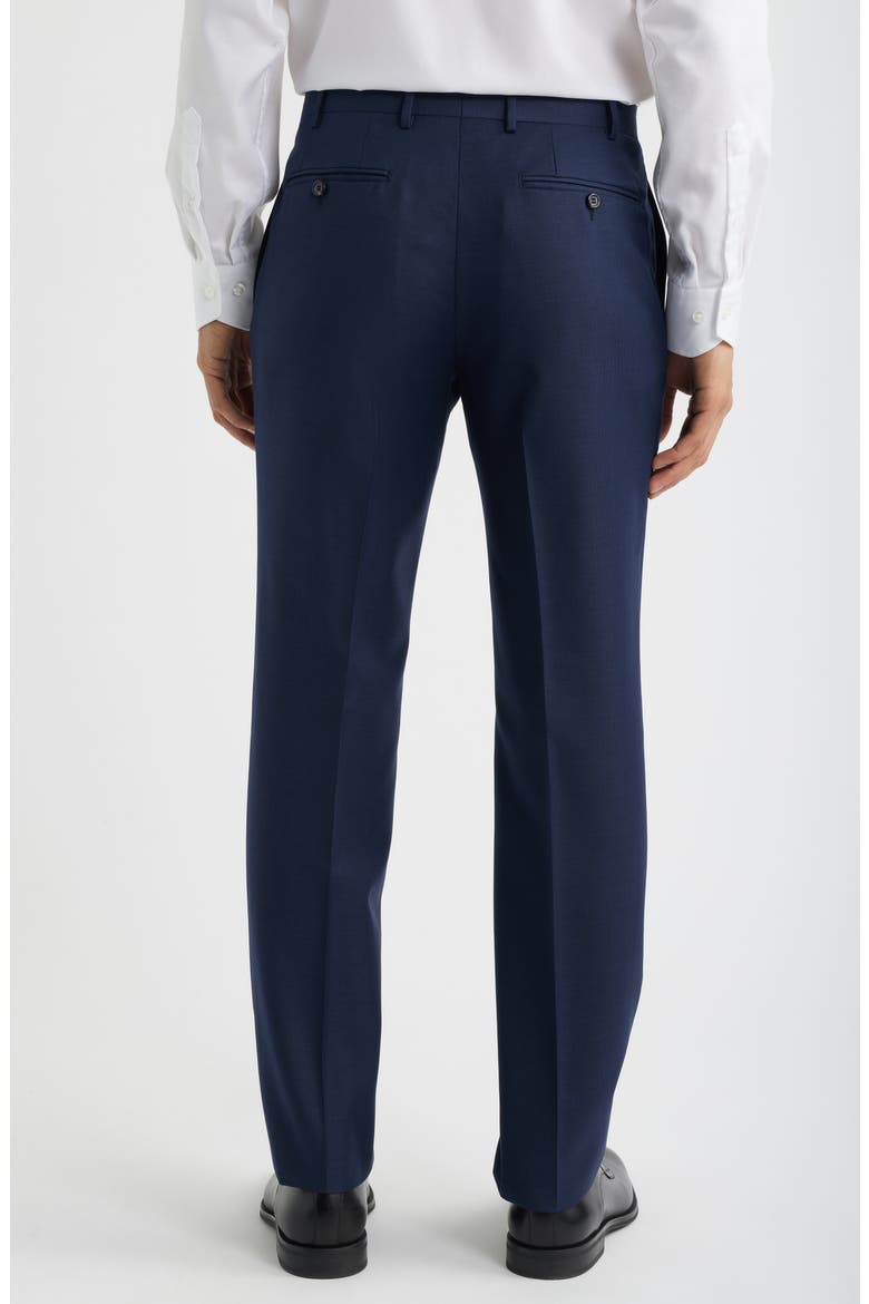 Siena Regular Fit Flat Front Solid Wool Suit Pants, Alternate, color, NAVY