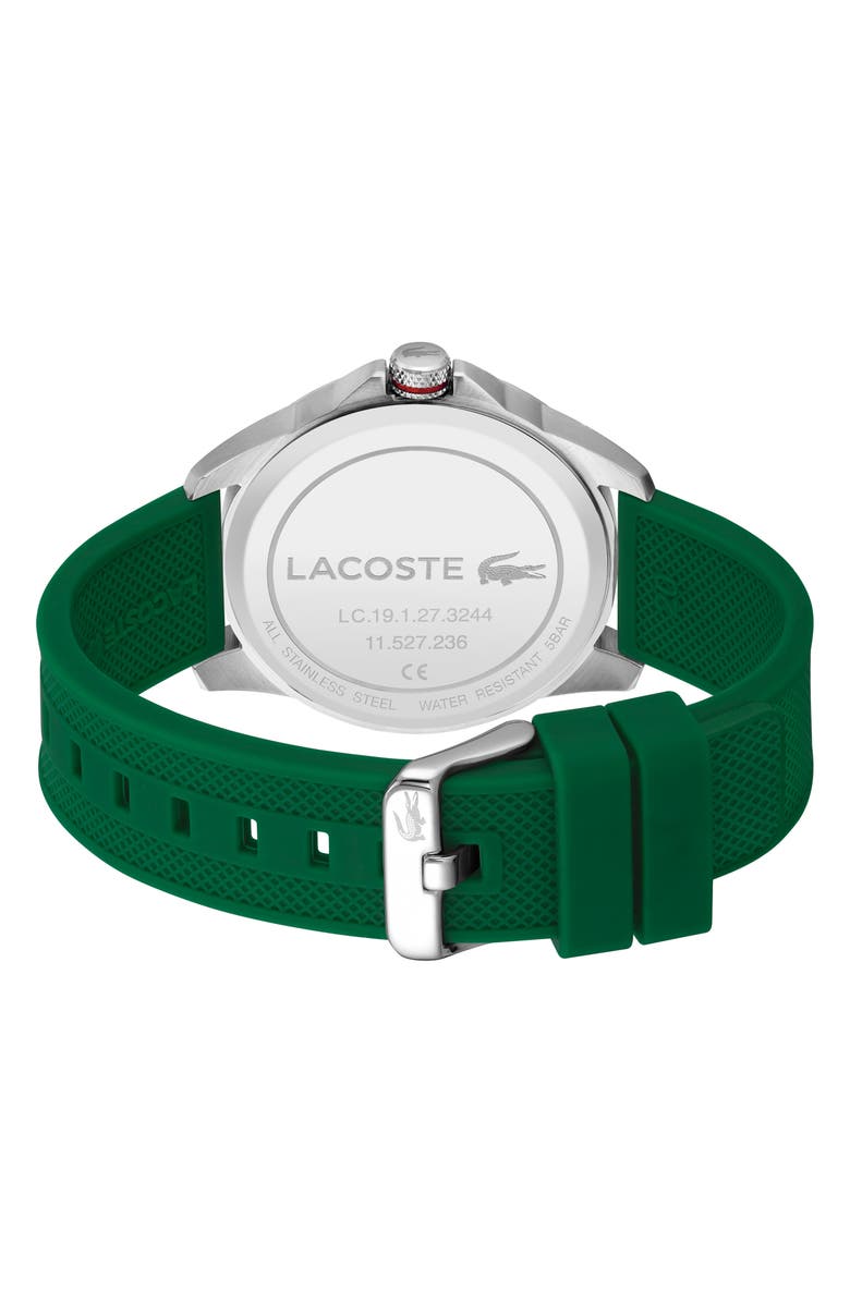 Lacoste Le Croc Silicone Strap Watch, 43mm, Alternate, color, White