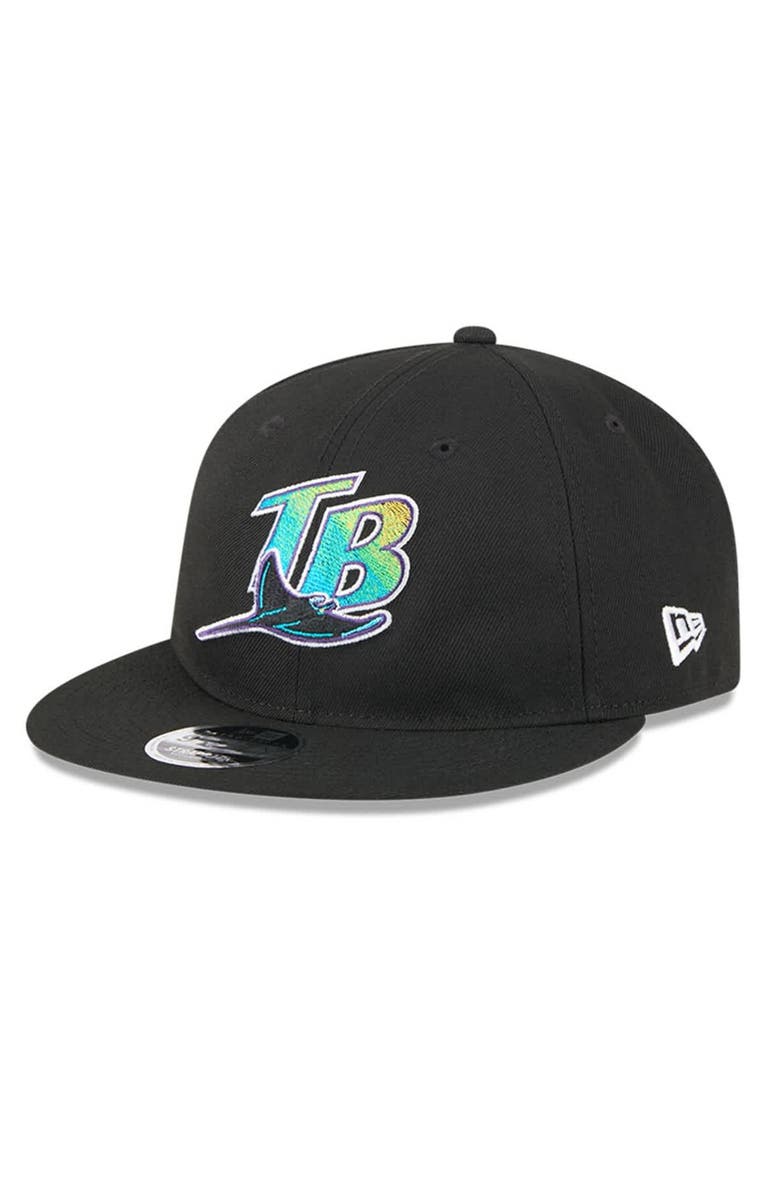New Era Men's New Era Black Tampa Bay Rays Baseball Hall of Fame Retro Crown 9FIFTY Adjustable Hat, Alternate, color, Black