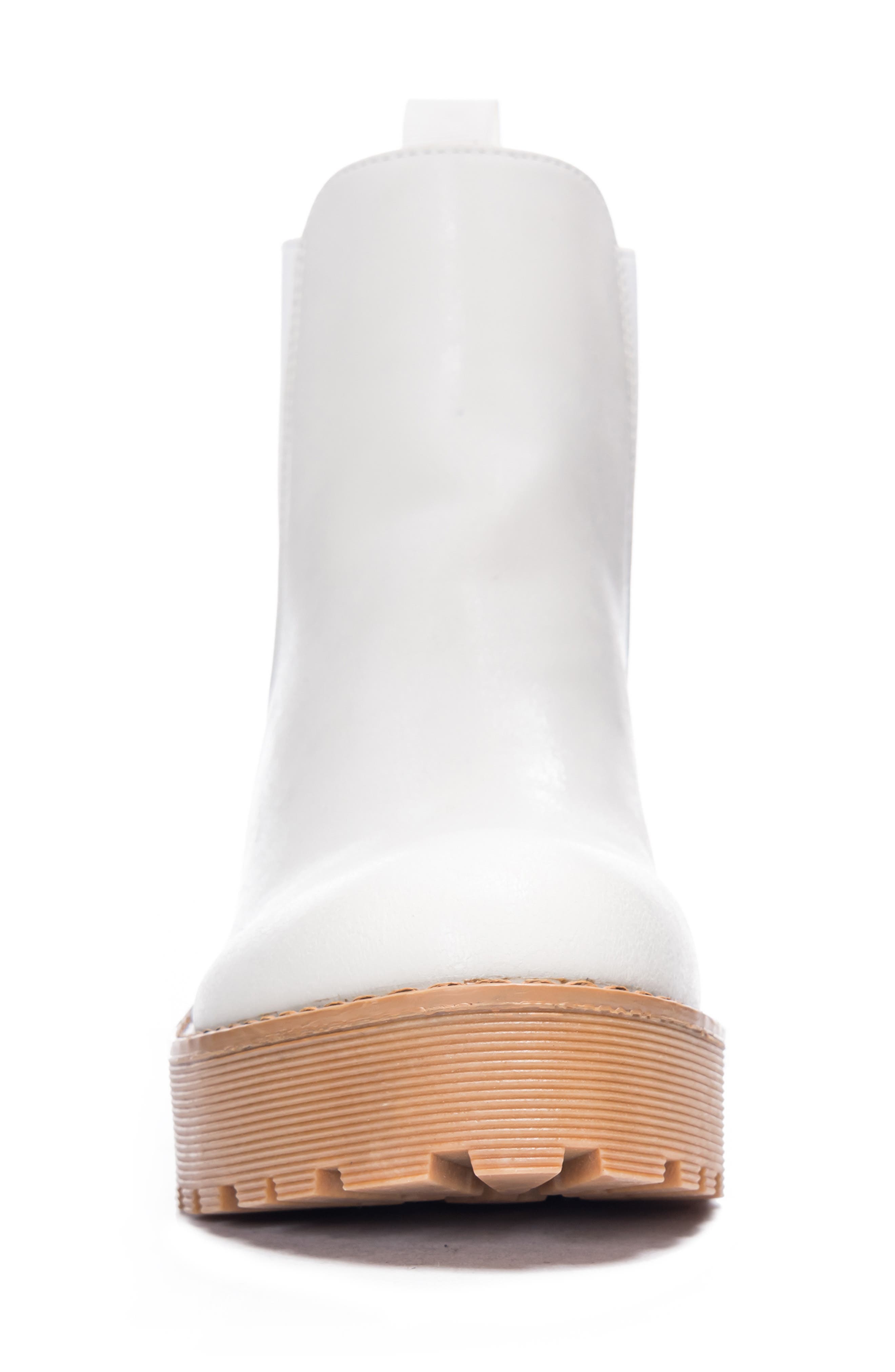Maps Chelsea Boot, Alternate, color, WHITE/ WHITE FAUX LEATHER