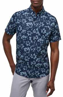 TravisMathew Bombadier Floral Short Sleeve Button-Up Shirt