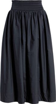 Nordstrom Smocked Cotton Midi Skirt