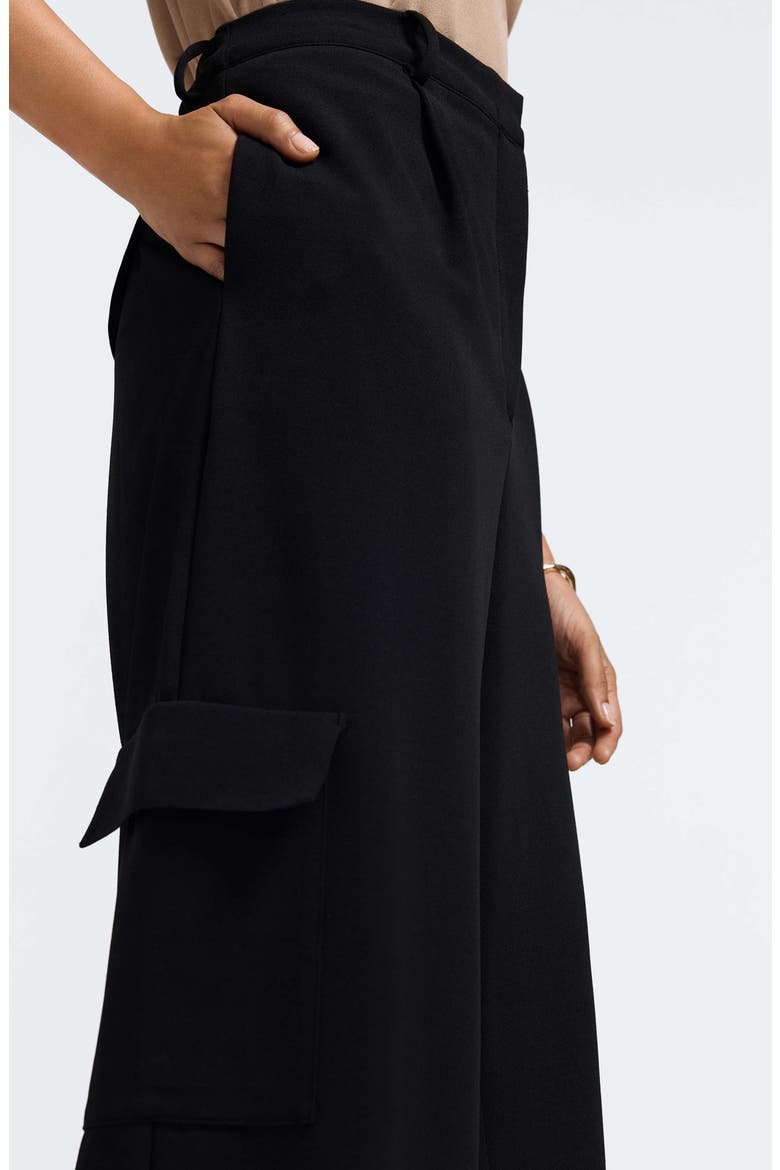 Elizabeth Wide Leg Pants, Alternate, color, BLACK