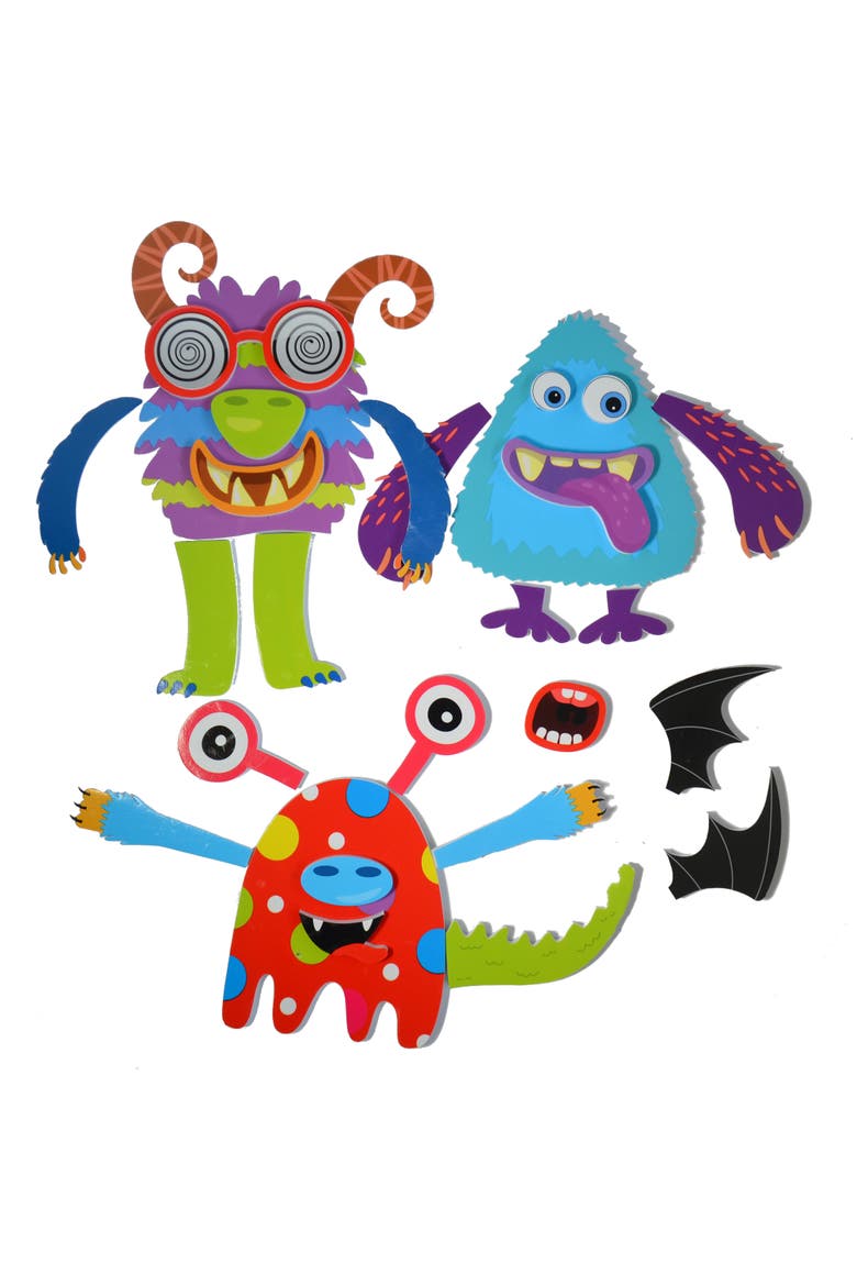 Silly Monsters Bath Time Stickers, Alternate, color, Multicolored