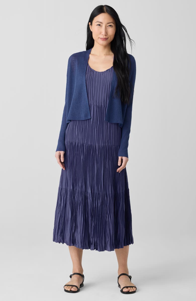 Eileen Fisher Organic Linen & Organic Cotton Cardigan, Alternate, color,