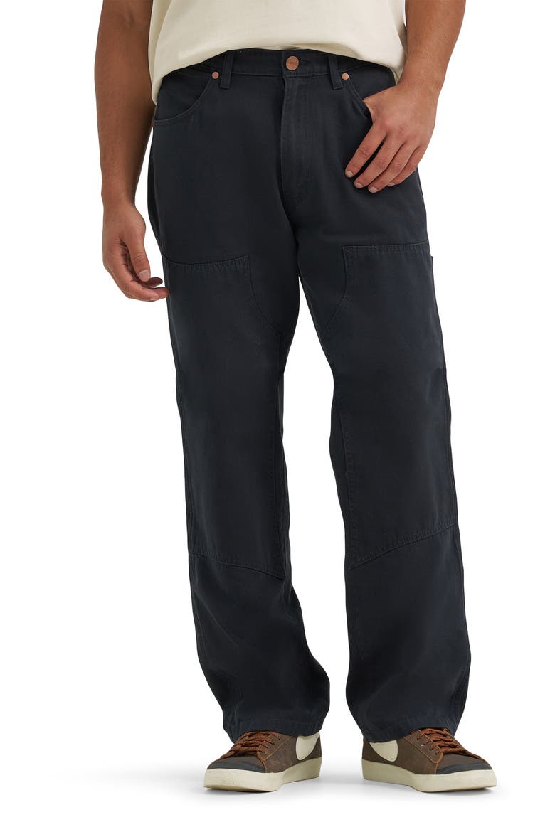 Western Straight Leg Jeans, Main, color, JET BLACK