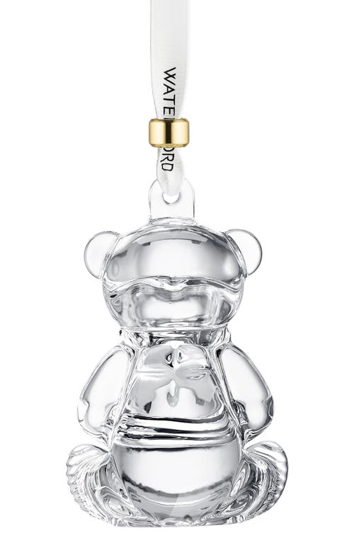 Waterford 2025 Baby's First Bear Crystal Ornament In Transparent