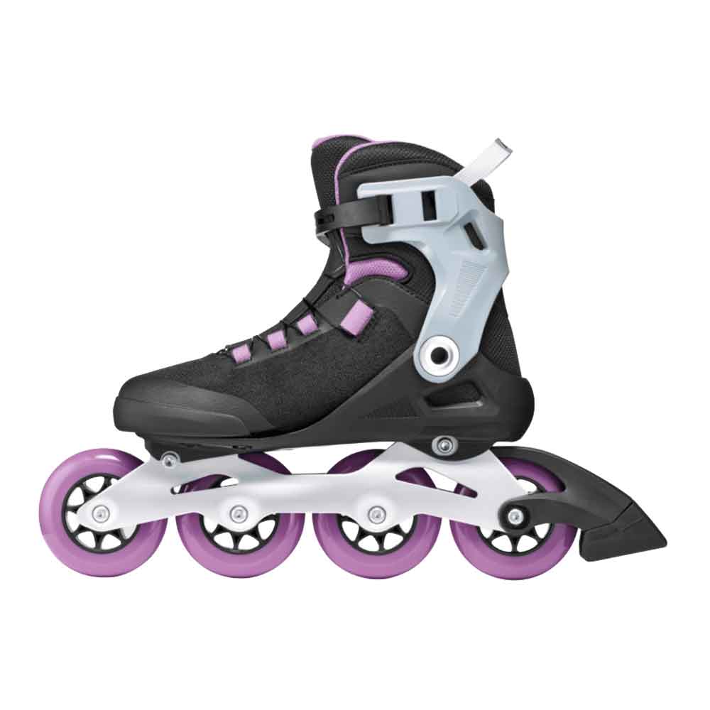 Rollerblade Macroblade 84 BOA Womens Inline Skates, Alternate, color, Black/Lavender/Blue Star