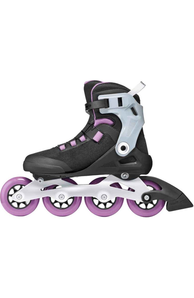 Rollerblade Macroblade 84 BOA Womens Inline Skates, Alternate, color, Black/Lavender/Blue Star