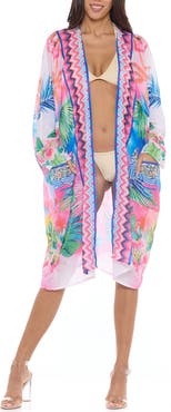 RANEES Flamingo Pocket Cover-Up Duster