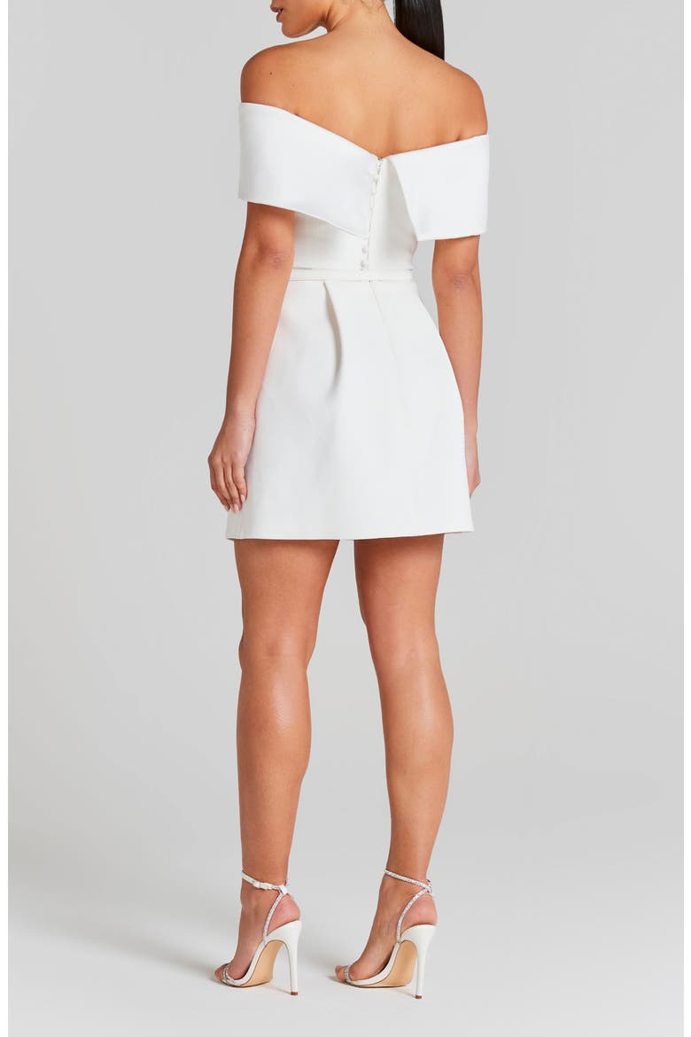 Harper Off the Shoulder Minidress, Alternate, color, WHITE