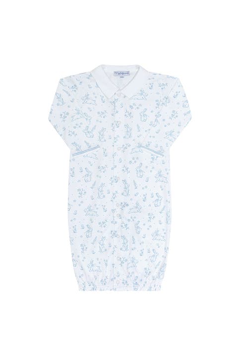Blue Bunny Toile Converter Gown - Baby