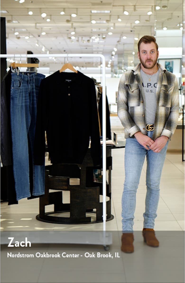 Mini Waffle Long Sleeve Polo, sales video thumbnail